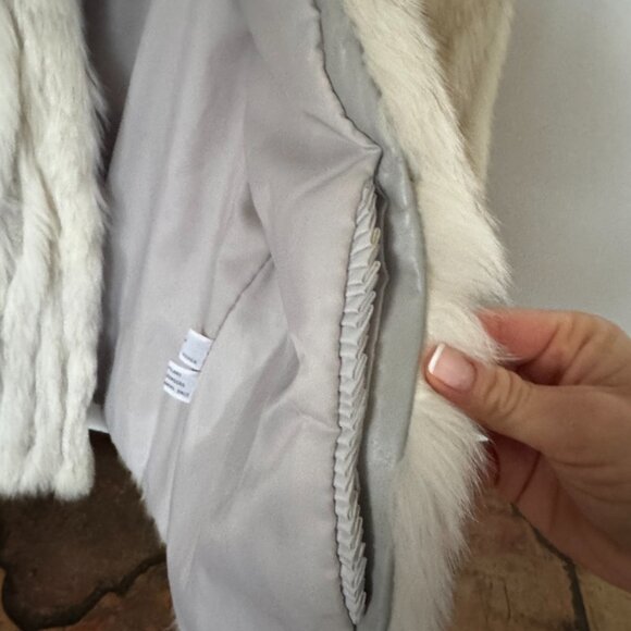 White Saga Fox Fur Coat - Picture 8 of 11
